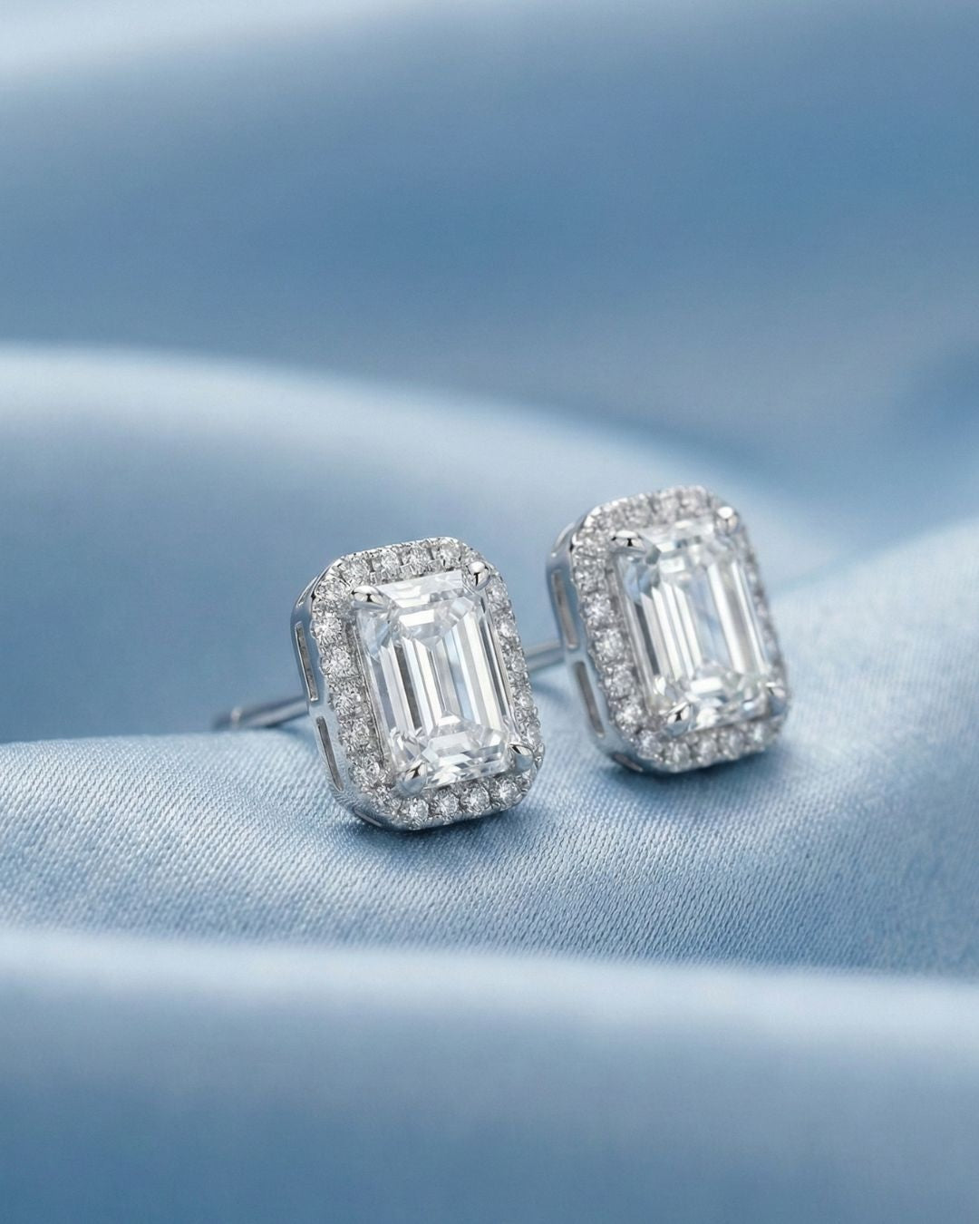 Classic White Emerald Studs