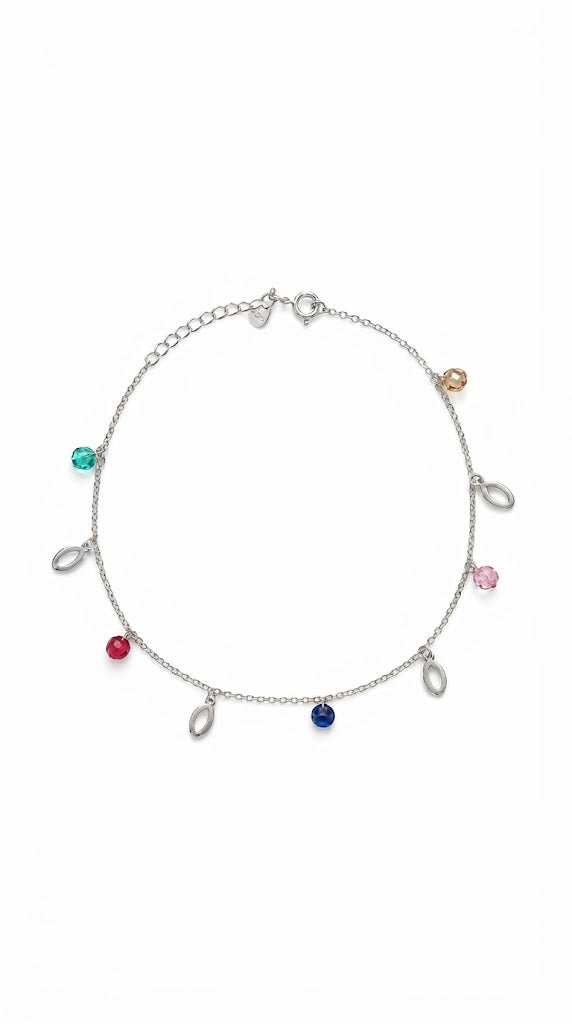 MULTICOLOR CHARM ANKLET