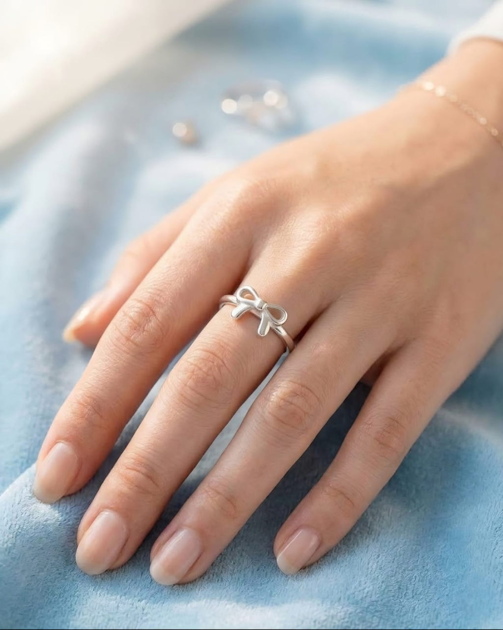 Silver Bow Ring