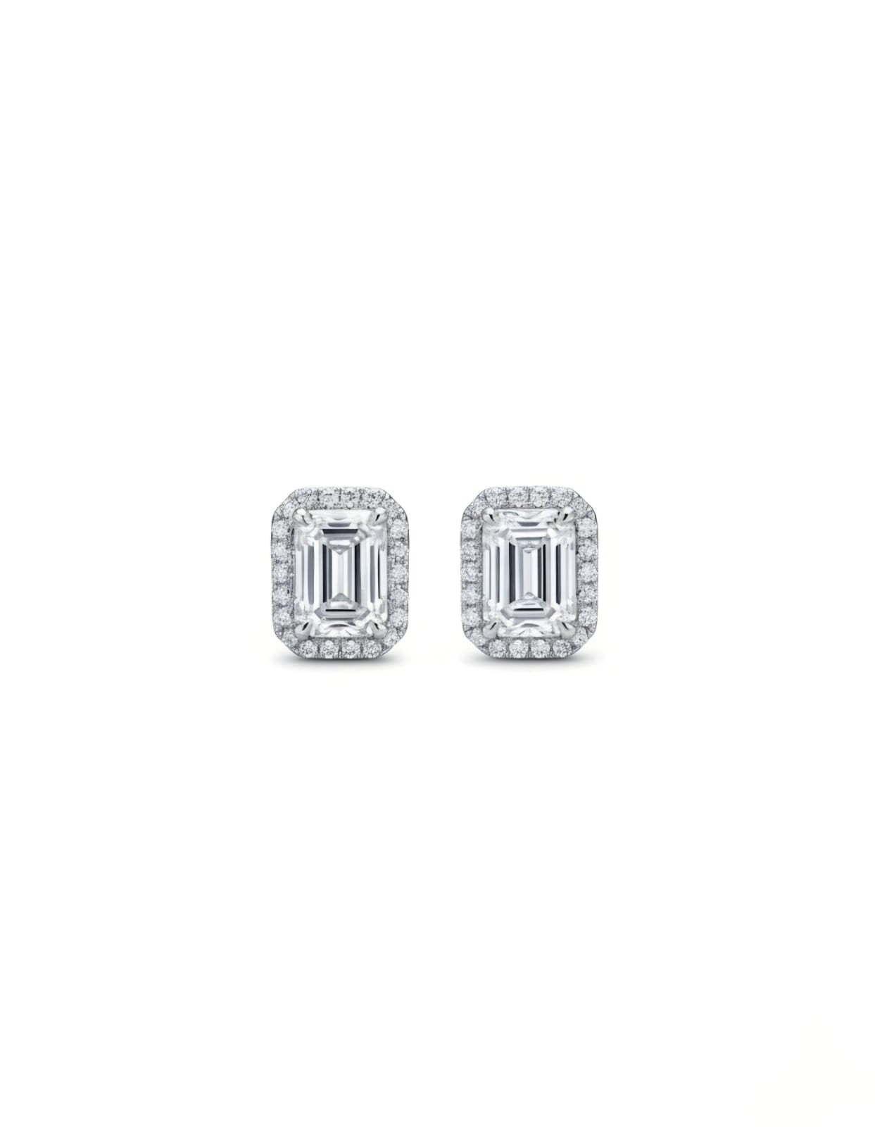 Classic White Emerald Studs