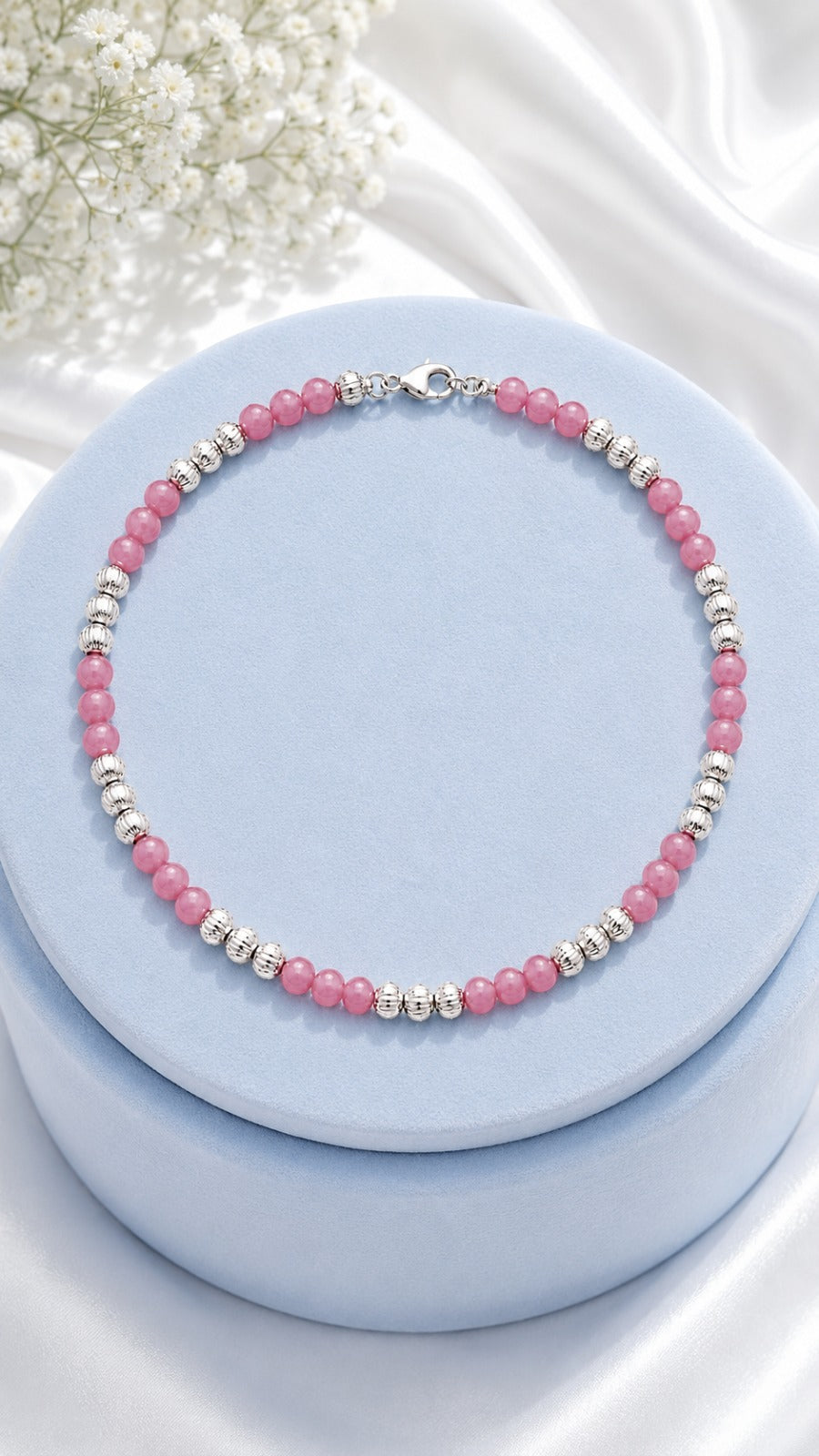 BLUSH AND MOSS ANKLET