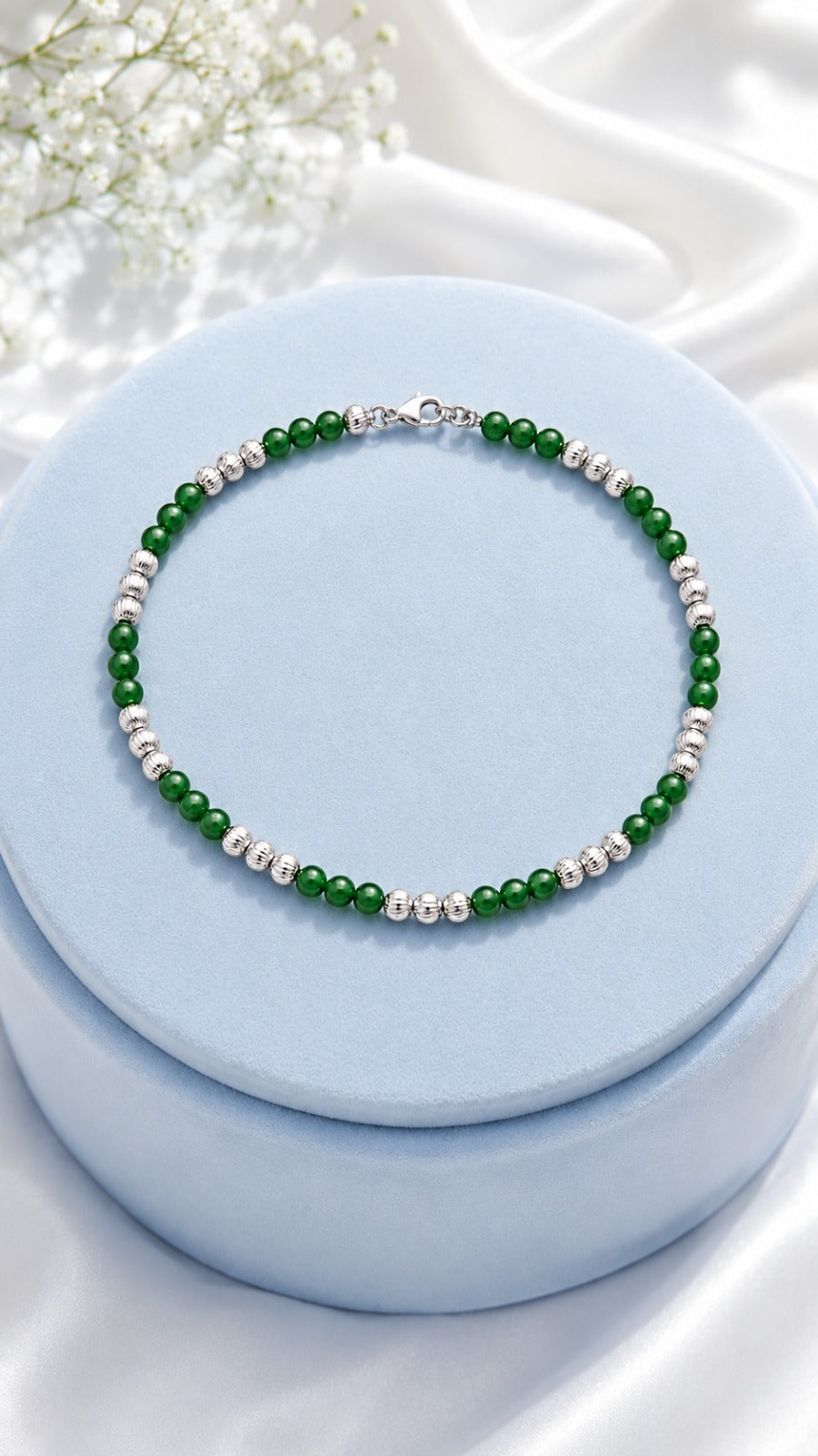 BLUSH AND MOSS ANKLET