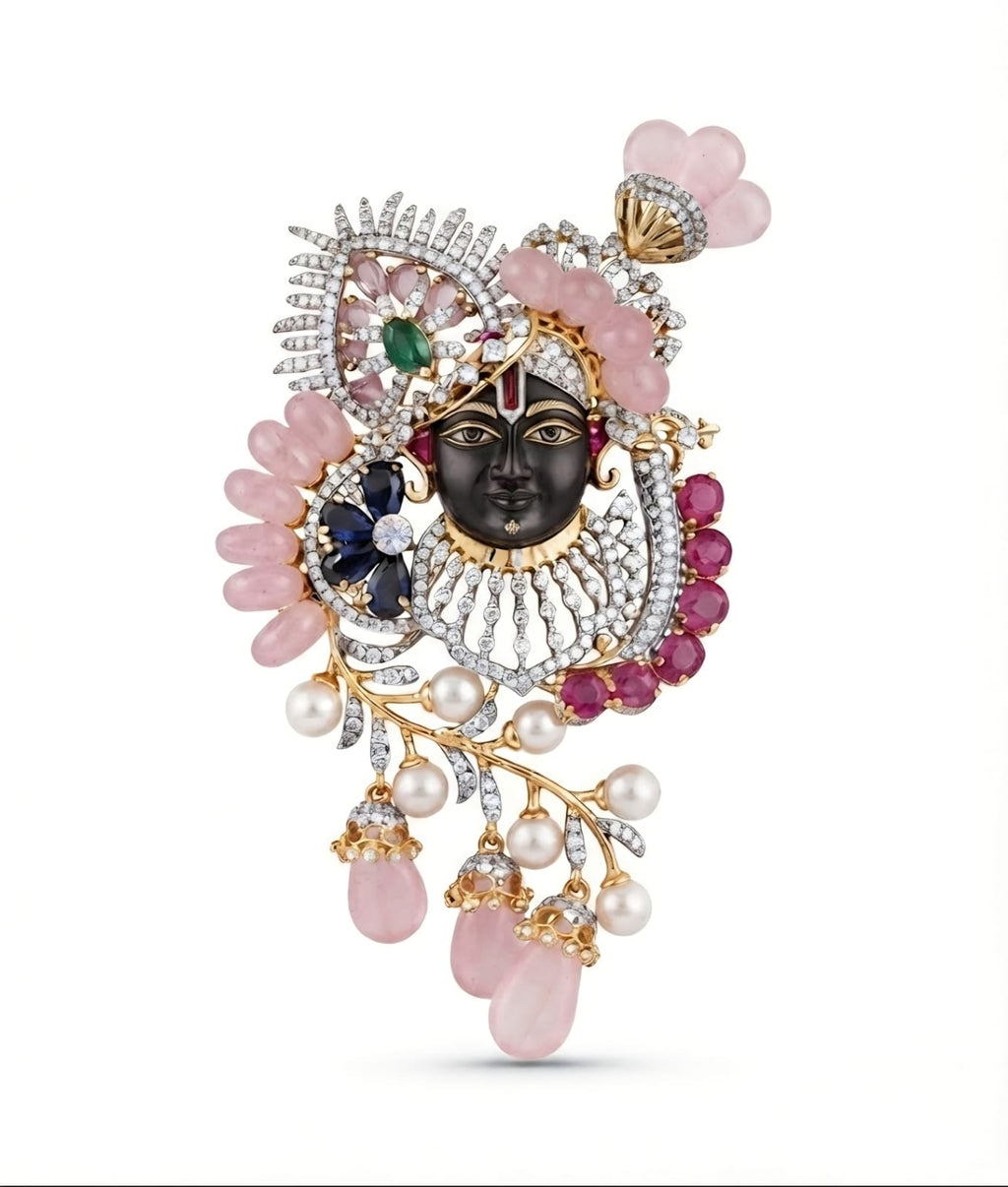 Premium Krishna Brooch