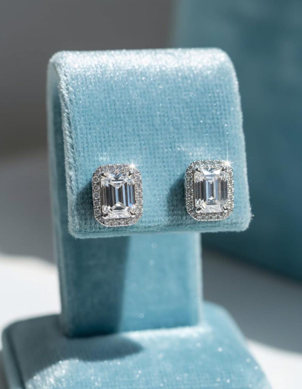 Classic White Emerald Studs
